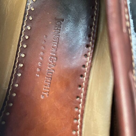 Johnston & Murphy Men\'s leather brown Tassel Loafers Boat shoes SZ9M main image 6